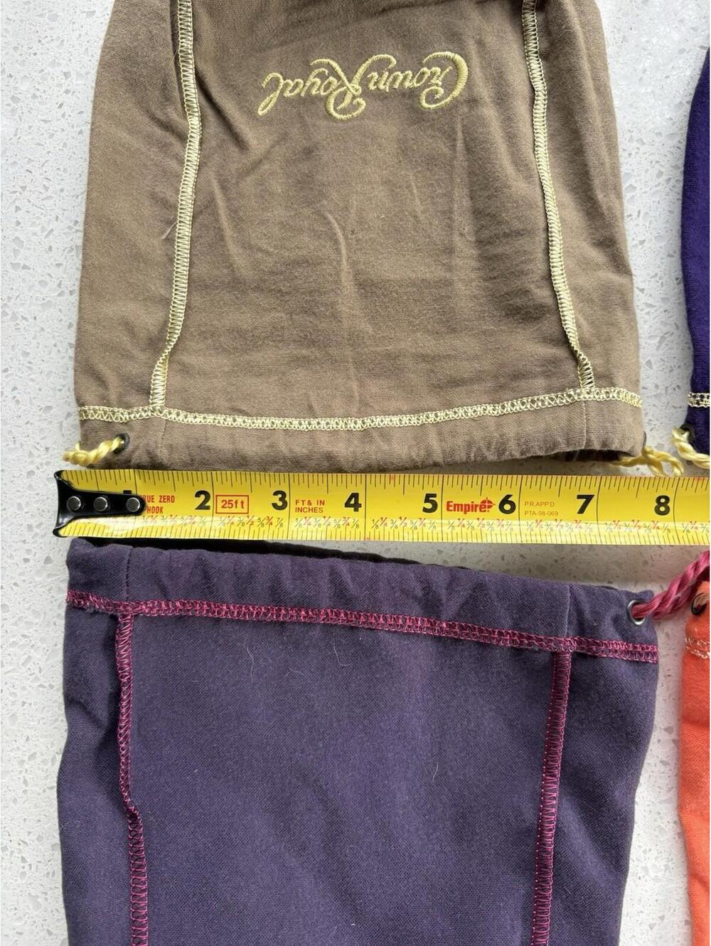 Lot of 6 Crown Royal Bags Variety of Colors Purple Green Vanilla Peach Caramel - Picture 9 of 16